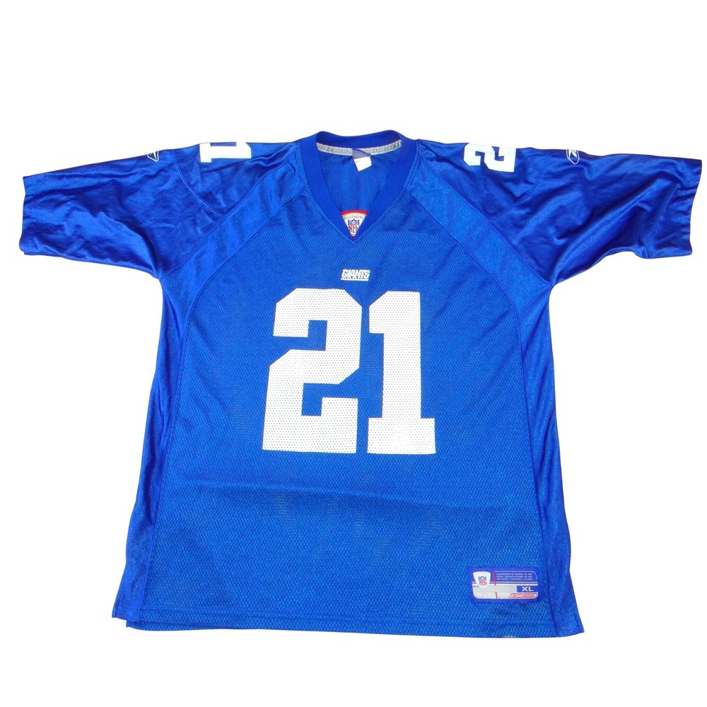 New York‎ Giants Tiki Barber 21 Jersey VTG Mens XL Blue Mesh Football Reebok NFL